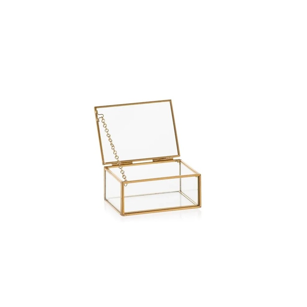 SCATOLA METALLO 15X10XH7.5 RETTANGOLARE ORO